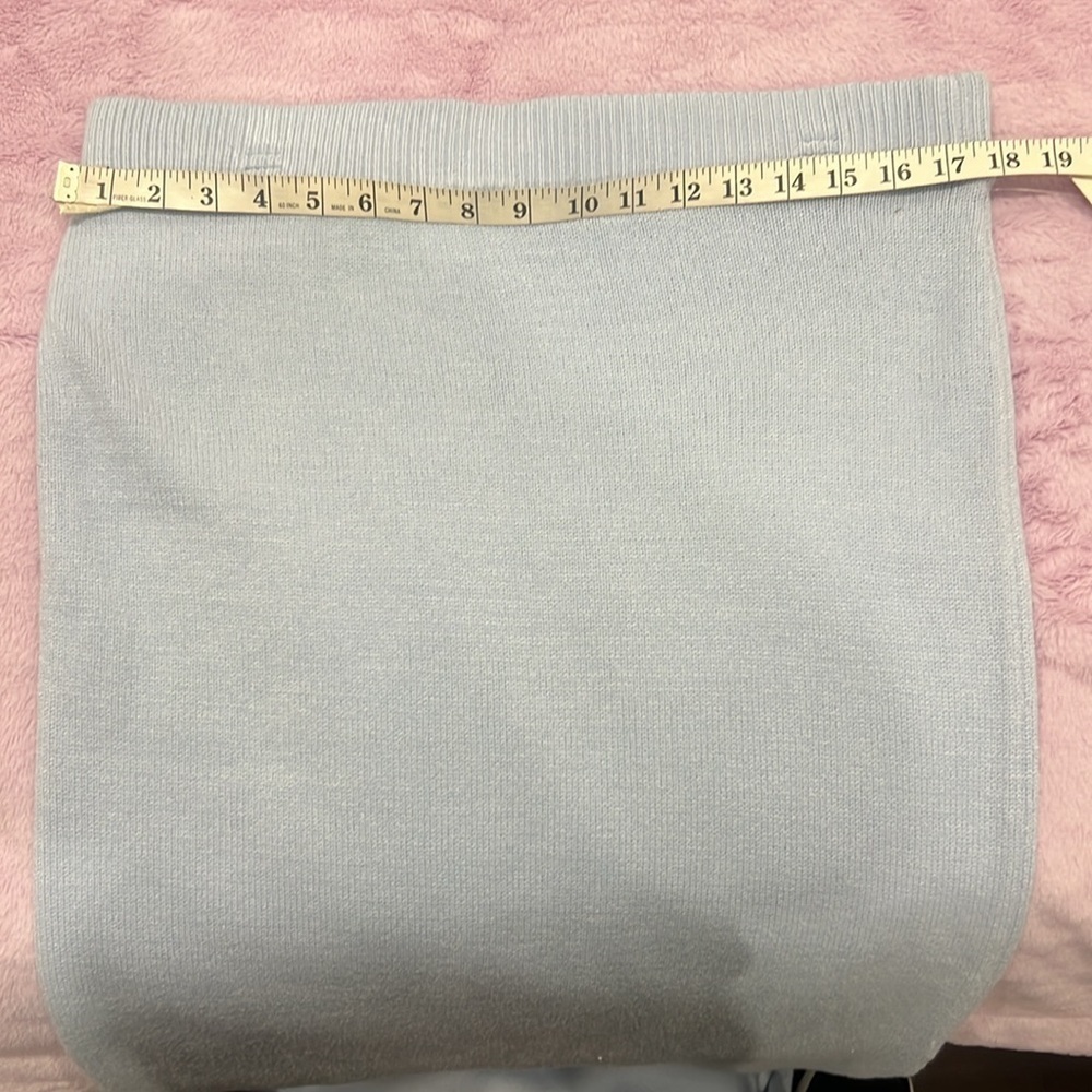 SO NWT Women's knit light blue side slit Skirt size XXL - Picture 6 of 9